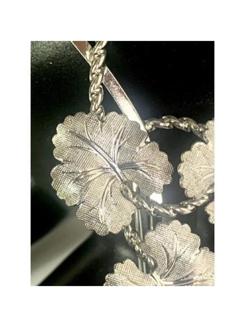 Vintage 40s Van Dell Sterling Silver Leaf Brooch - Picture 3 of 7